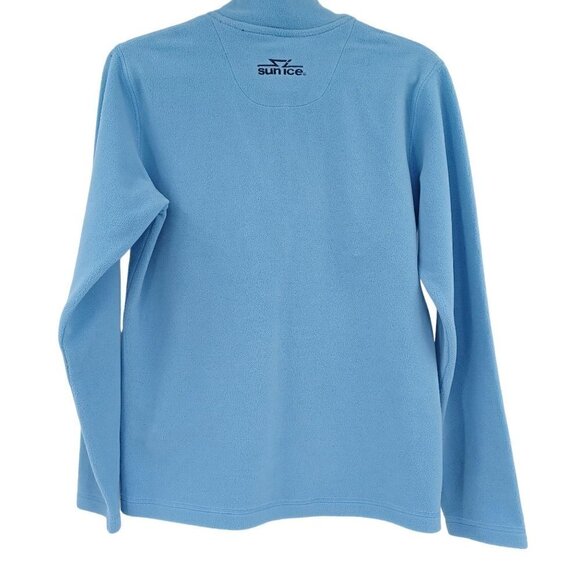 Sunice Blue Fleece 1/4 Zip Pullover Sweatshirt Women's M Warm Cozy Lounge Wear - Picture 3 of 8